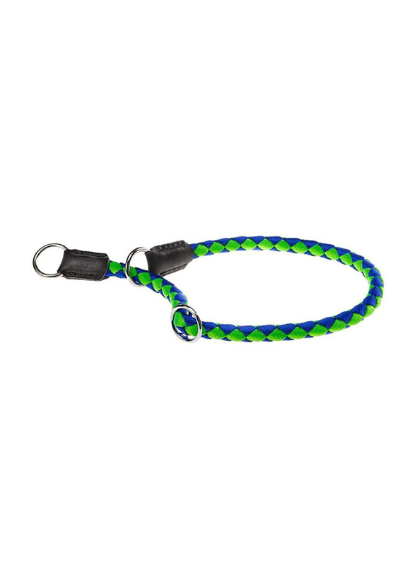 Fernplast DC 35cm Twist CS Nylon Semi - Strangling Collar for Dogs, Blue/Green