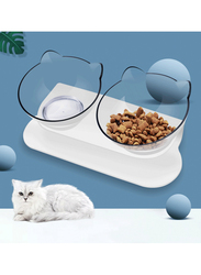 Pado Transparent 2 in 1 Water And Food Bowl for Cat, Large, Clear