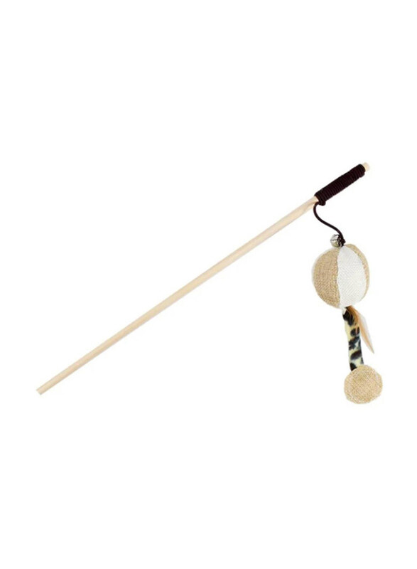 

For Pet It's Meow Wooden Stick Cat Wand, 57cm, Multicolour