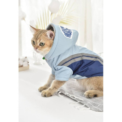 Hong Pet Reflective Hooded Jacket for Dogs, Large, Blue