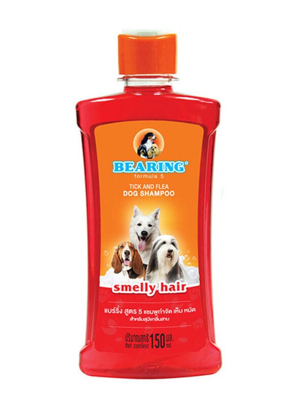 

Bearing Formula 5 Tick & Flea Dog Shampoo Smelly Hair, 150ml, Red