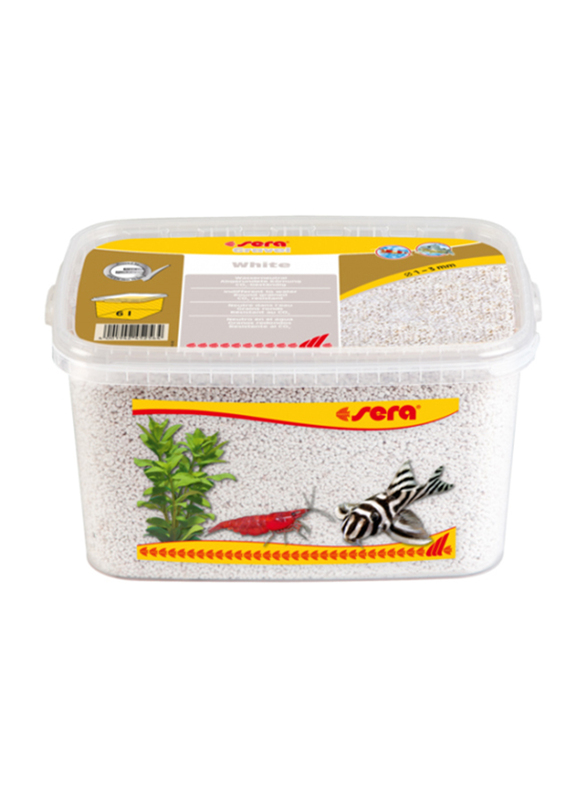 Sera White Gravel, 6 Litres, White