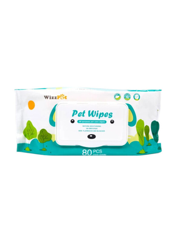 

Wizz Pet All Purpose Pet Care Wipes, 80 Pieces, White