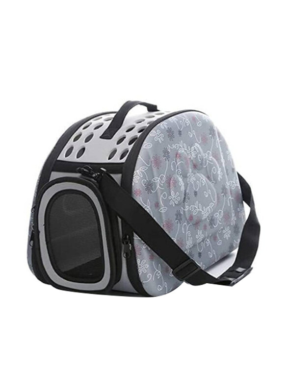 

Generic Soft Breathable Footprint Design Shoulder Bag for Pet, Large, Grey