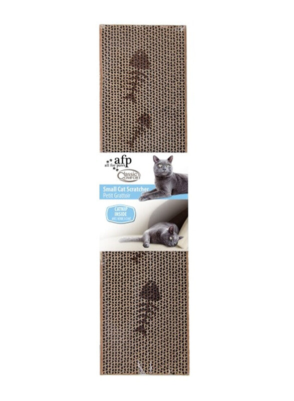 

All For Paws Classic Comfort Regular Cardboard Cat Scratcher, Brown/Grey