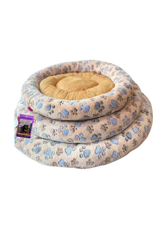 

Coco Kindi Paw Printed Washable Pizza Fur Bed Size 4, Peach
