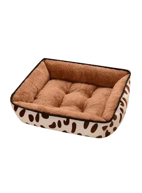 Petbroo Cushion Bed for Cats, Medium, Brown/Grey