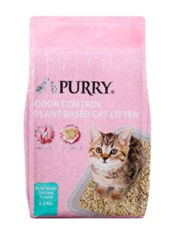 

Purry Plant Based Original Flavor Soya Bean Clumping Cat Litter, 2.5 Kg, Multicolour