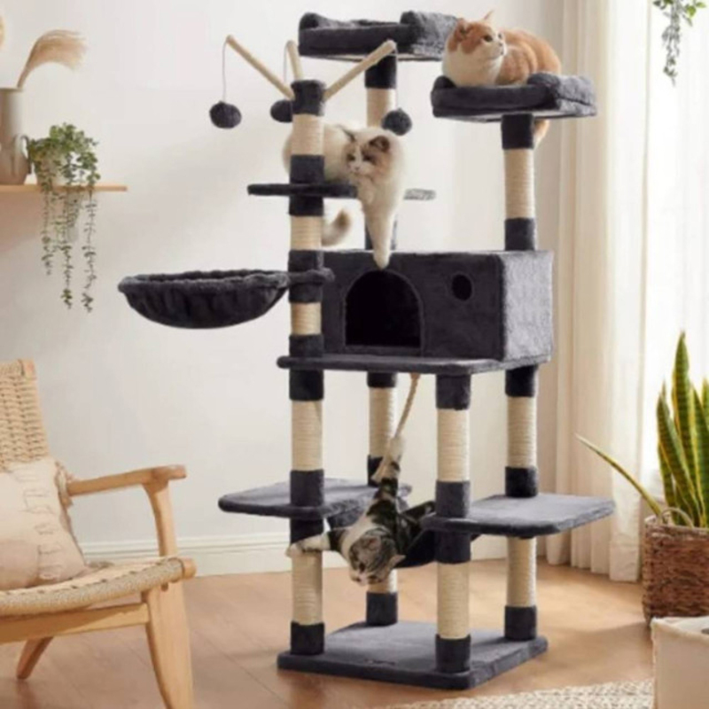 Cat Choice Multi Level Resting Point Tower, 50 x 50 x 164cm, Black