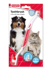 Beaphar Dog and Cat Toothbrush, Red/White