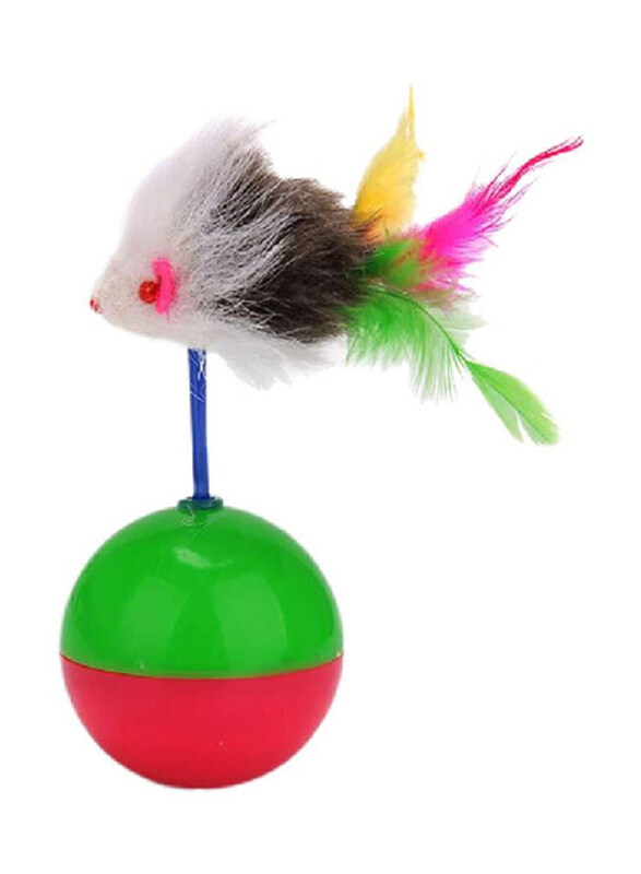 

For Pet Rolling Ball with Feather, Multicolour