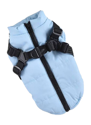 Hong Pet Chest Strap Cotton Coat, Medium, Blue