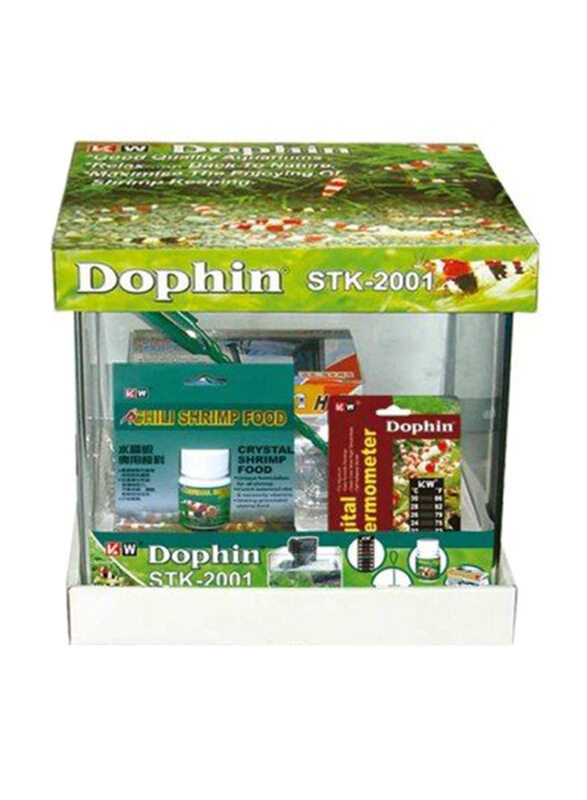 

KW Zone Dophin Shrimp Aquarium Kit Tank, Stk-2001, 20x23x25cm, Clear