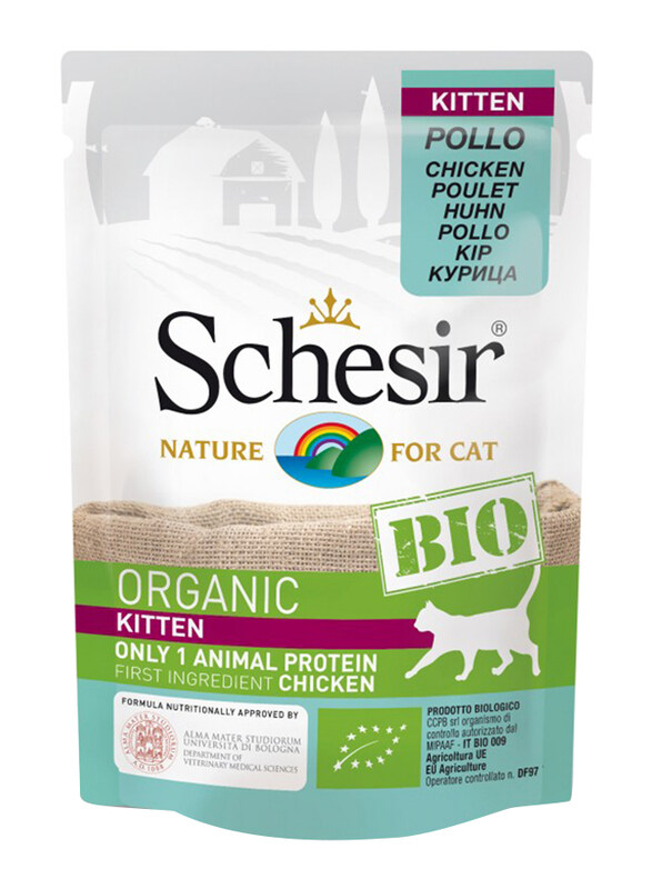 

Schesir Kitten Bio organic Chicken Wet Cat Food, 85g