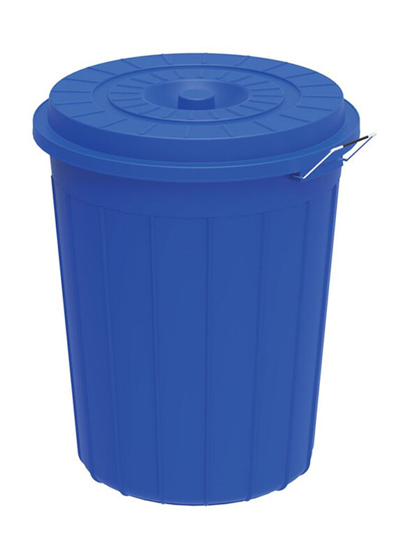 

Cosmoplast Drum No.125 Plastic Basket with Lid, Blue