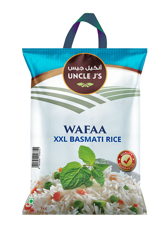 

Uncle J's Wafaa XXL 1121 Steam Basmati Rice, 5Kg