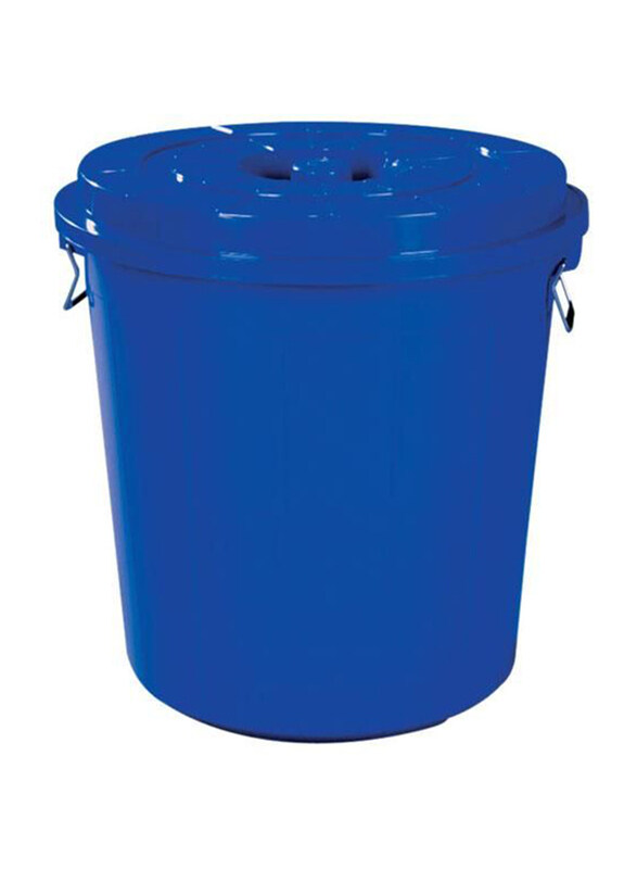 

Cosmoplast Drum No. 50 Plastic Basket with Lid, Blue