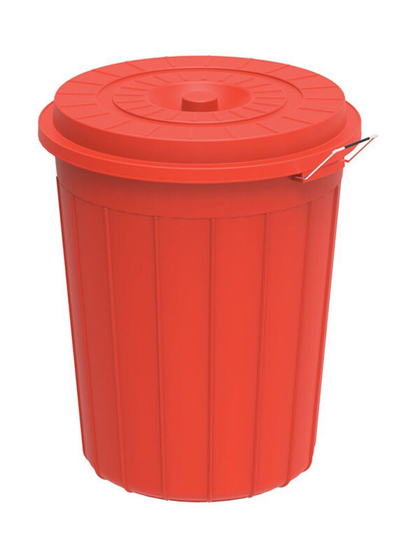 

Cosmoplast Drum No.100 Plastic Basket with Lid, Red