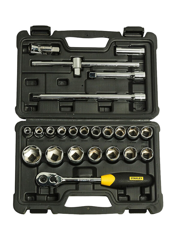 

Stanley 24-Piece 1/2 inch Square Drive Socket Set, STMT72795-8, Silver