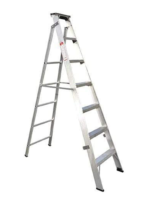 EMC Aluminum Multi-Purpose 3 Steps Portable Ladder, Silver