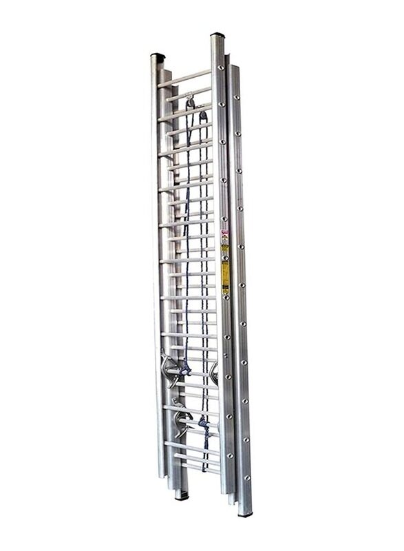 

EMC Platform Aluminum Foldable Ladder 11 Steps, Silver, 7.2 Meters