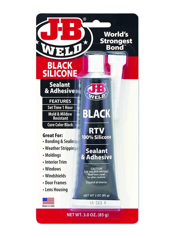 J-B Weld 3oz RTV Silicone Sealant and Adhesive, 31319, Black