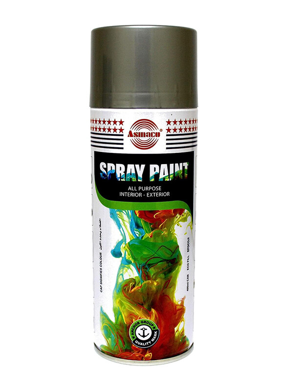 

Asmaco All-Purpose Interior-Exterior Premium Spray Paint, 400ml, Silver