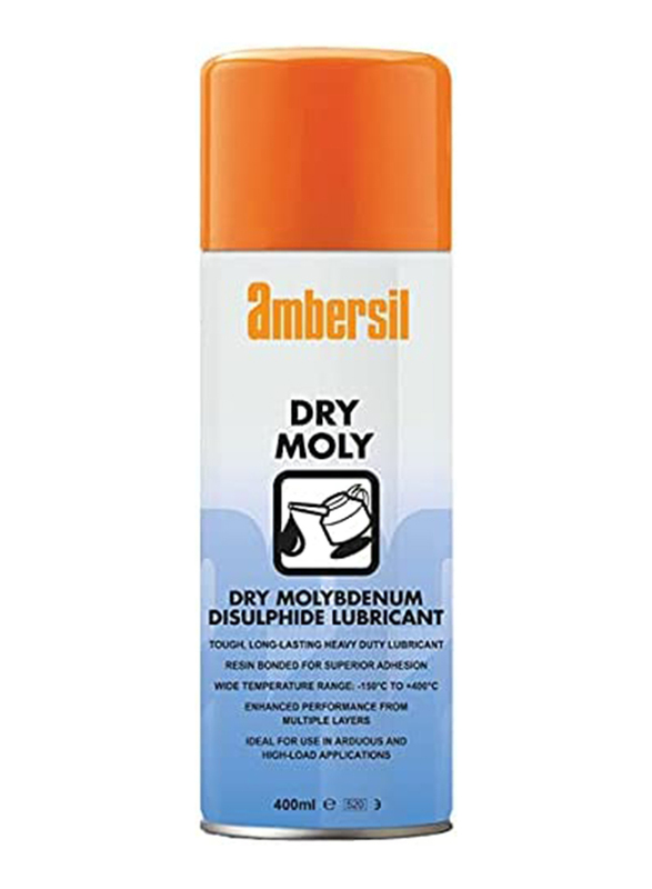 Ambersil 400ml Dry Moly for Resin Bonded, High Pressure Resistant Dry Film Lubricant, 31576