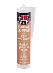 J-B Weld 9.5oz High Temperature RTV Silicone Gasket Maker and Sealant, 32925, Copper