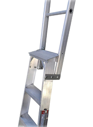EMC Aluminum Multi-Purpose 3 Steps Portable Ladder, Silver