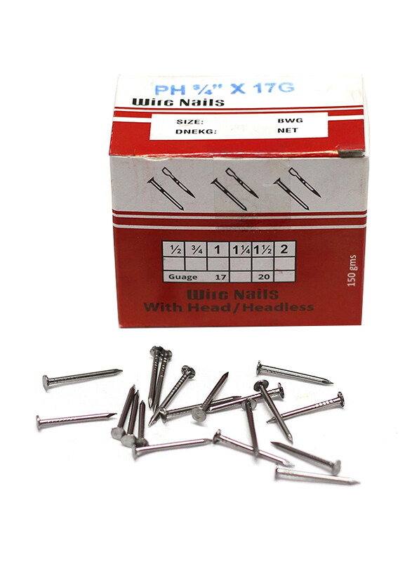 

Kannesman 18-Piece 3/4-inch x 17Gauge 150gS Without Head Nails, Silver