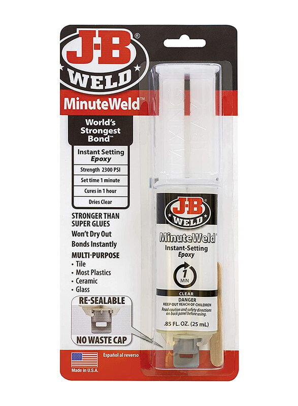 

J-B Weld 25ml Instant-Setting Epoxy Syringe, 50101, Dries Clear