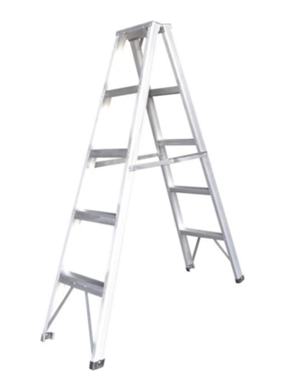 EMC Aluminium Foldable Double Sided 7 Steps Ladder, Silver