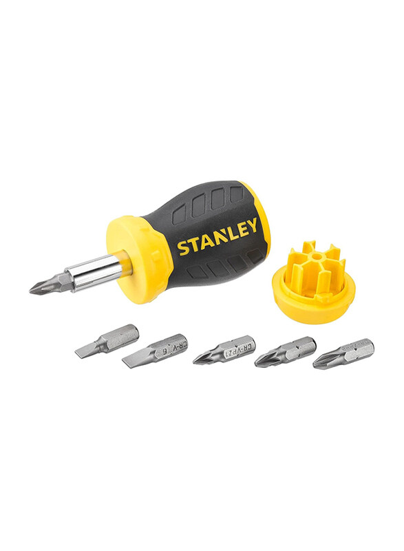 

Stanley Stubby Screwdriver Set, 7 Pieces, 0-66-357, Yellow/Black