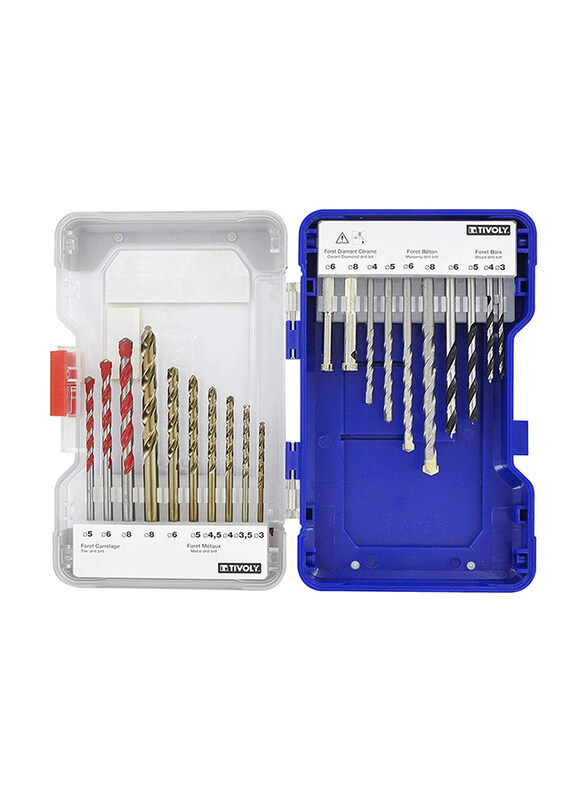 

Tivoly Ranger Case T20 Mixed Drilling Bit Set, 20 Pieces, Silver