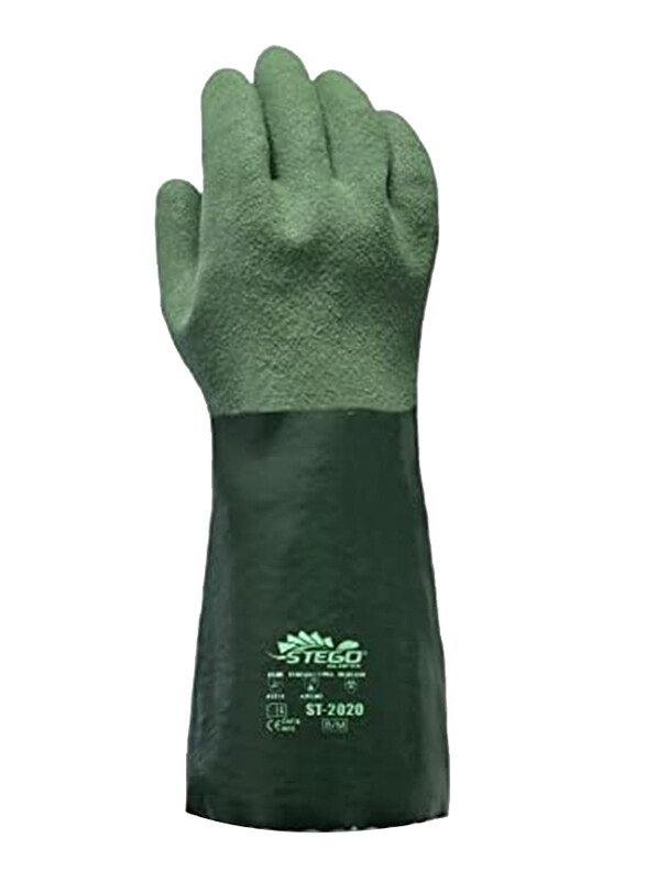 

Stego Chemical & Liquid Protection Gloves, St-9080, Green, Large