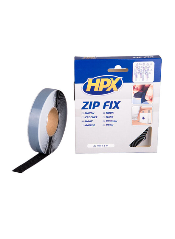 

HPX Z2005H Zip fix Hook fastener, 20mm x 5m, Black