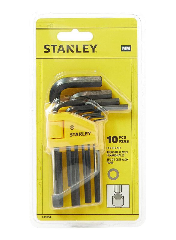 

Stanley 1.5-10mm Hex Key Set, 10 Pieces, 0 69 253, Black