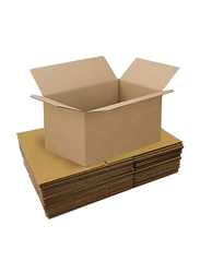 Tamtek Cardboard Carton Box for Moving, Shipping and Packing, 20 Pieces, 45 X 30 X30cm, Brown