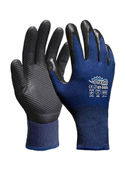 Stego Level 4 Protection Mechanical & Multipurpose Safety Gloves with Abrasion for Light Handling, St-2025, Blue/Black, Medium