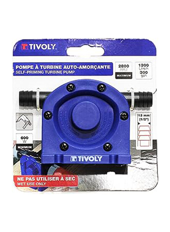

Tivoly Tivoly Air Pump Self-Priming Turbine for Drill and Screwdriver, XT60682000221 221, Blue