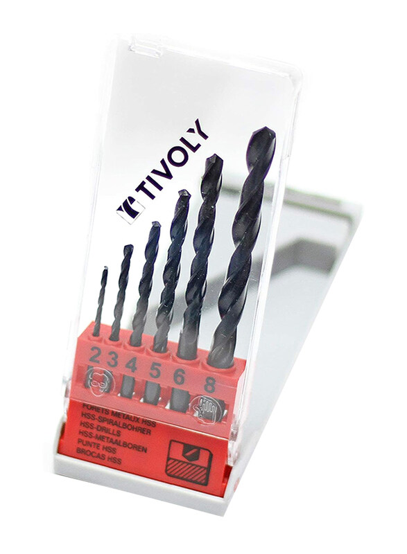 

Tivoly HSS Drill Bit, 2-8mm, 6 Pieces, Black