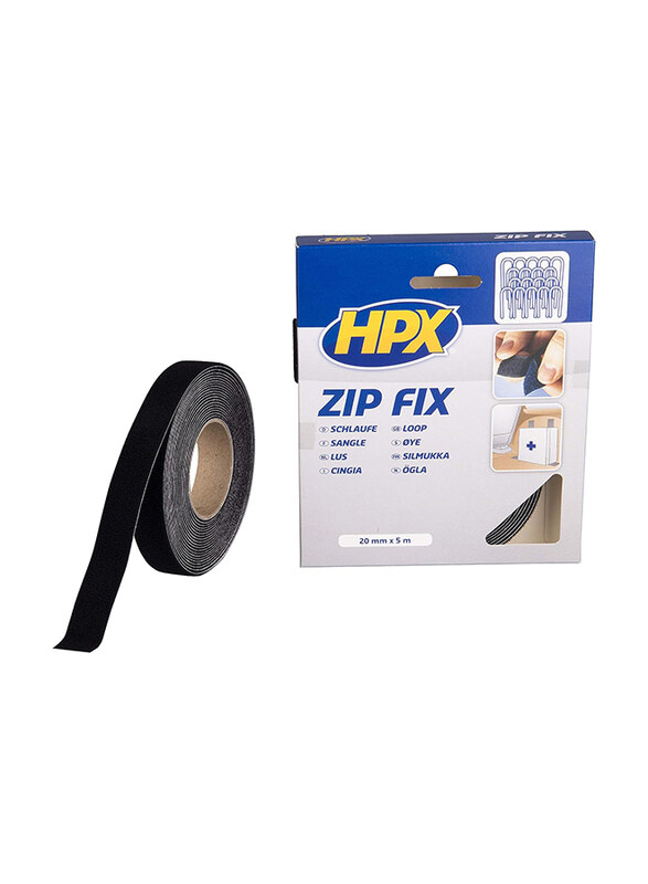 

HPx Zip Fix Loops 20mm x 5m, VDLHPxZF2005L, Black