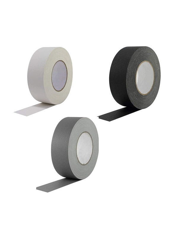 

Pinnacle Large 50 Width x 25 Yards 3-Piece Duct Tapes, Grey/Black/White