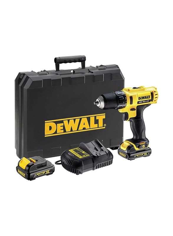 

DeWalt Cordless Subcompact Drill Driver 10mm 12V with Soft Bag, DCD710C2P-B5, Yellow/Black