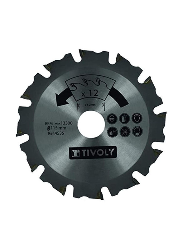 

Tivoly 115mm Circular Saw Blade for Wood and Nail Resistant, Black