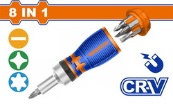 Wadfow 8-in-1 Stubby Ratchet Screwdriver Set (WSS8608)