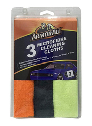 Armor All 3-Piece Microfibre Cleaning Cloth, 40075, Multicolour