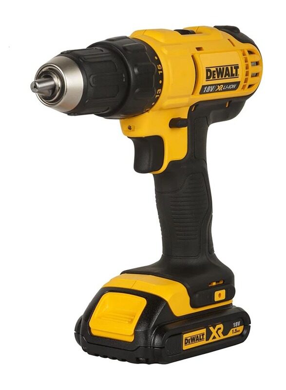 

DeWalt Cordless Compact Drill Driver with 1.5Ah Battery, DCD771S2-B5, Yellow/Black
