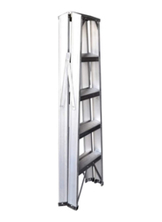EMC Aluminium Foldable Double Sided 6 Steps Ladder, Silver